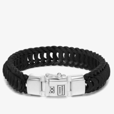 Buddha To Buddha Lars Black Leather Bracelet 122BL F (21CM)