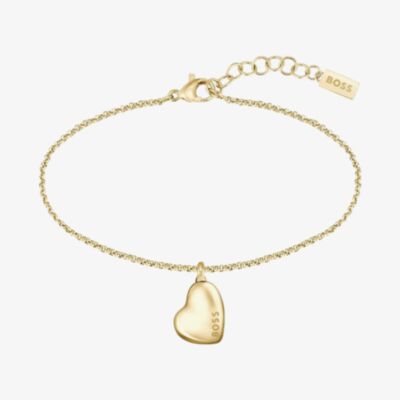 BOSS Honey Gold Plated Heart Bracelet 1580595