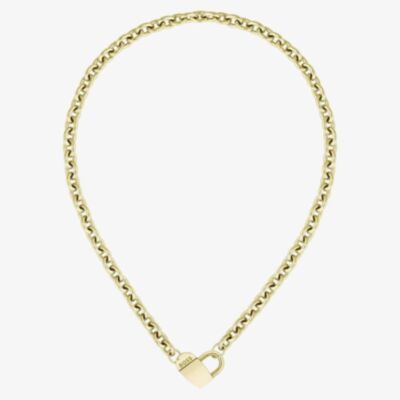 BOSS Gold Plated Magnetic Monogrammed Heart Necklace 1580417