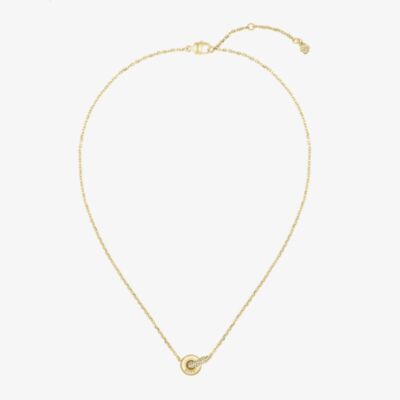 BOSS Live Precious Gold Plated Circle Link Pendant Necklace 1580755