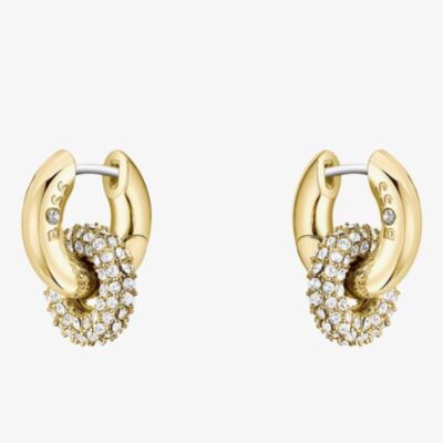 BOSS Live Precious Gold Plated Linked Circles Hoop Earrings 1580759