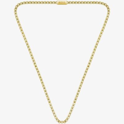 BOSS Mens Gold-Tone Stainless-Steel 58cm Chain 1580291
