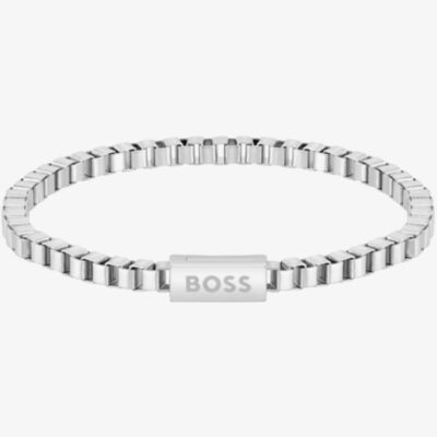 BOSS Mens Stainless-Steel 19cm Chain Bracelet 1580288