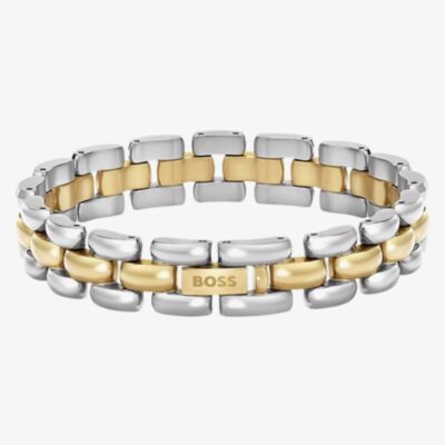 BOSS Violet Two Tone Gold Tone Plated & Stainless Steel Link Bracelet 1580896