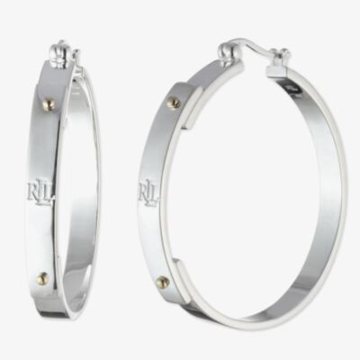 Lauren Ralph Lauren Silver Two Tone Hoop Earrings 60542847-EZ6