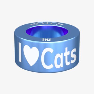 Notch Animals I Heart Cats Blue Charm 00026-TU