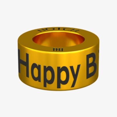Notch Celebration Happy Birthday Present Gold Charm 00037-GO