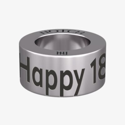 Notch Celebration Happy 18th Birthday Silver Charm 00038-SS