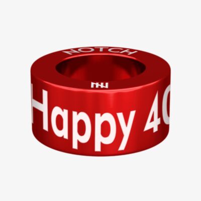 Notch Celebration Happy 40th Birthday Red Charm 00040-RE