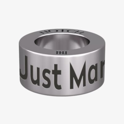 Notch Celebration Just Married Rings Silver Charm 00046-SS