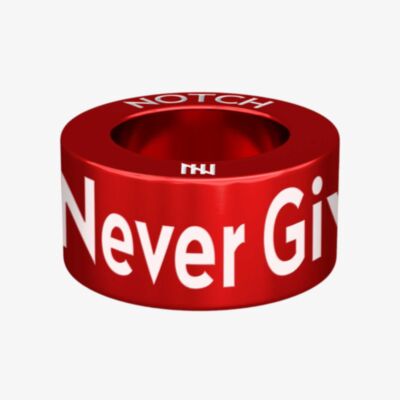 Notch Positivity Never Give Up Red Charm 00130-RE