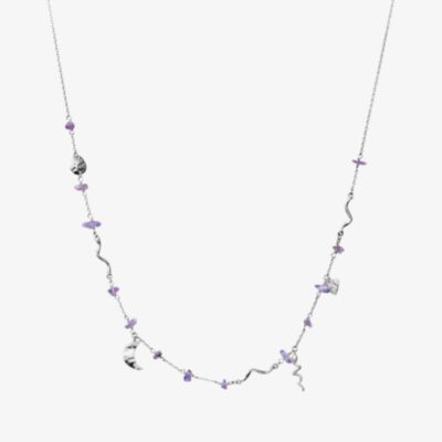 Maanesten Yolanda Silver Tanzanite Charm Necklace 2681C
