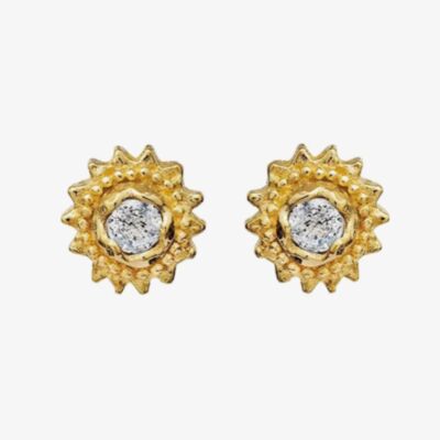 Maanesten Willa Gold Plated Labradorite Stud Earrings 9730A