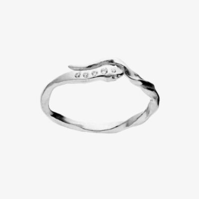 Maanesten Hera Silver Twisted Snake Ring 4814C