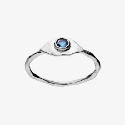 Maanesten Argos Silver Blue Labradorite Eye Ring 4809C