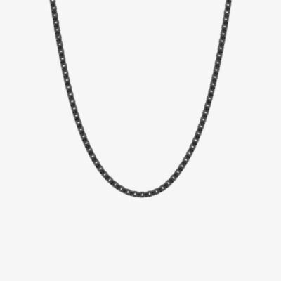 Steel & Barnett Black Stainless Steel Thin Box Chain N-BOX02