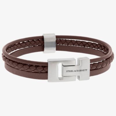 Steel & Barnett Casual Cole Tan Leather Multi Strand Bracelet LBCC/003