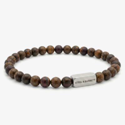Steel & Barnett Natural Ned Bronzite Gemstone Bead Bracelet SBNN/003