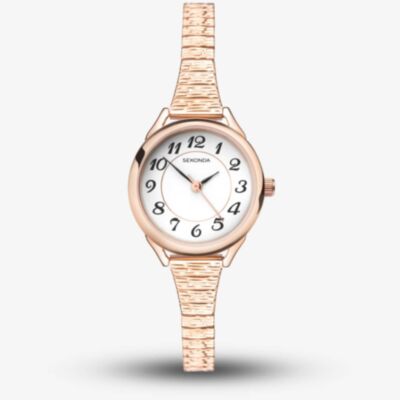 Sekonda Easy Reader Rose Gold Plated Expandable Watch 2639