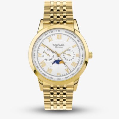 Sekonda Armstrong Moonphase Gold Watch 30228
