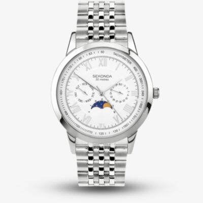 Sekonda Armstrong Moonphase Silver Watch 30229