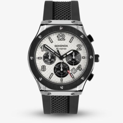 Sekonda Mens Titan White Dial Chronograph Watch 30256