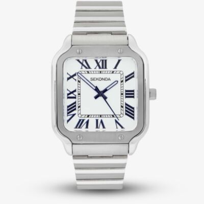 Sekonda Mens Classic Rene White Dial Stainless Steel Bracelet Watch 30285