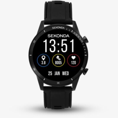 Sekonda Mens Active Go Smart Black Plastic Strap Smartwatch 30287
