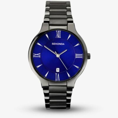 Sekonda Classic Equinox Gunmetal Blue Dial Watch 1140