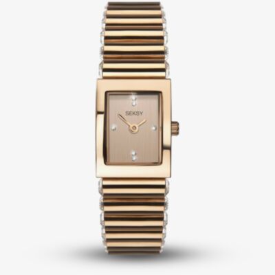 Sekonda Seksy Edge Silver & Rose Gold Plated Watch 2868