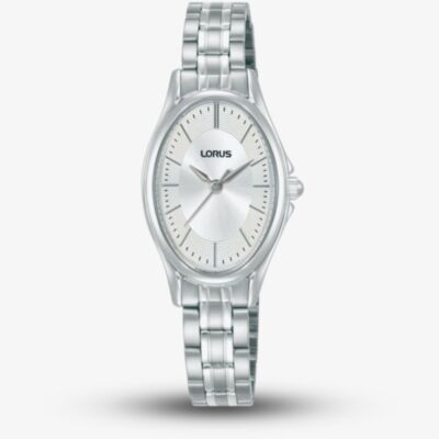 Lorus Ladies Oval Silver Dial Bracelet Watch RRX83JX9