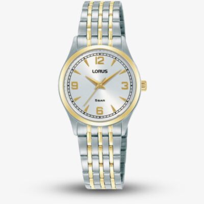 Lorus Ladies Silver Dial Two Tone Bracelet Watch RG206ZX9