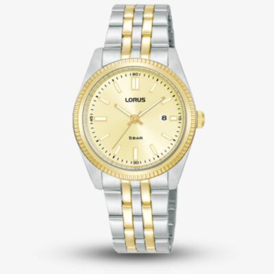 Lorus Ladies Classic Gold Dial Two Tone Bracelet Watch RJ280BX9
