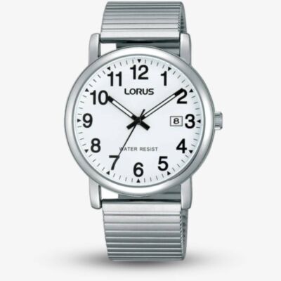Lorus White & Silver Expandable Watch RG859CX5