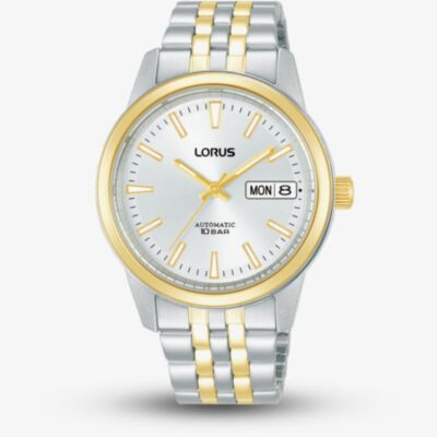 Lorus Ladies Classic Two Tone Silver White Sunray Dial Watch RL404CX9