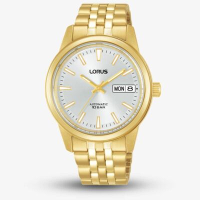 Lorus Ladies Classic Silver Dial Gold Tone Bracelet Watch RL406CX9