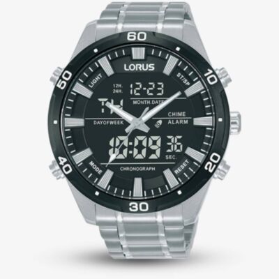 Lorus Mens Dual Display Bracelet Watch RW649AX9