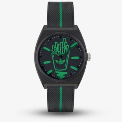 Adidas Project Two Black Green Resin Strap Watch AOST250402I