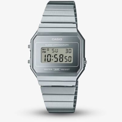 Casio Vintage Silver Digital Display Watch A700WEV-7AEF