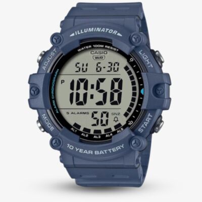 Casio Mens Blue Plastic Digital Watch AE-1500WH-2AVEF