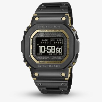 Casio Mens G-Shock Full Metal Origin 5000 Series Black & Gold Digital Solar Bracelet Watch GMW-BZ5000BD-1ER