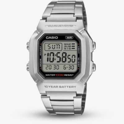 Casio Mens Silver Digital Bracelet Watch W-800HD-1AVEF