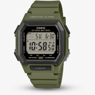 Casio Mens Khaki Rub Sw Digi Dl Watch W-738H-3AVEF