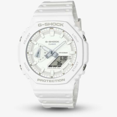 Casio G-Shock One Tone White Rubber Watch GA-2100-7A7ER
