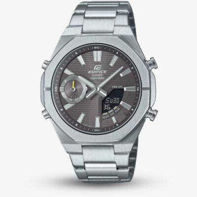 Casio Mens Edifice Grey Dial Dual Display Smart Watch ECB-S10D-8AEF