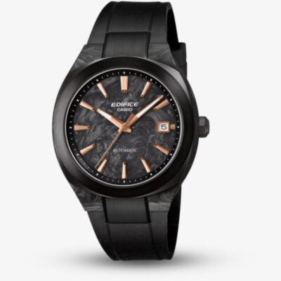 Casio Mens Edifice Automatic Forged Carbon Black Resin Strap Watch EFK-200XPB-1AER