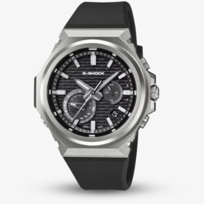 Casio Mens G-Shock Black Chronograph Dial Plastic Strap Watch GST-B1000-1AER