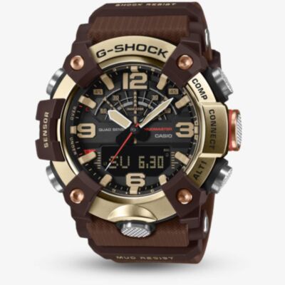  Casio Mens G-Shock Master Of G-Land Mudmaster Brown Strap Watch GG-B100XMH-5AER