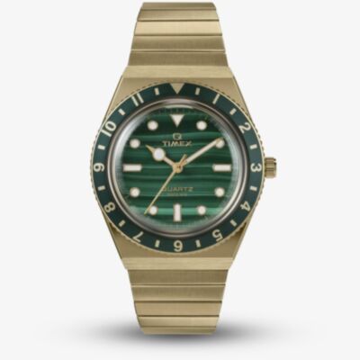Timex Ladies Q Malachite Dial Expandable Watch TW2V92200