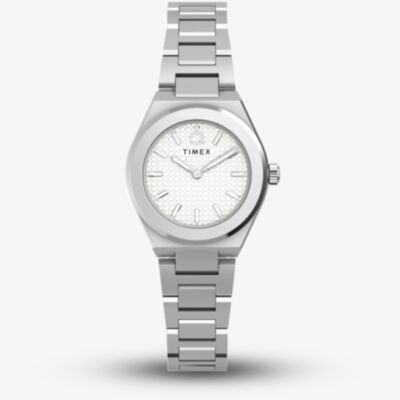 Timex Ladies Q Continental Mini 24mm Silver Bracelet Watch TW2Y68500